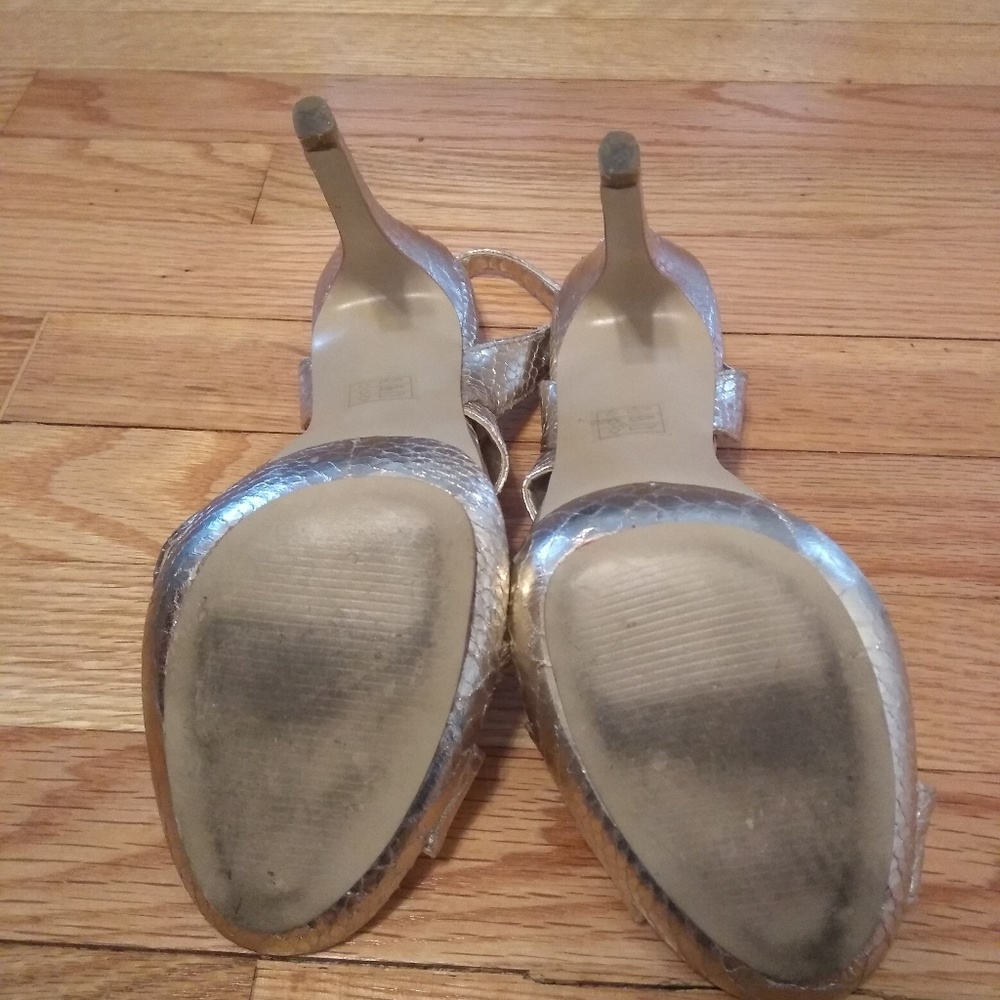 Gold python heels - Picture 3 of 4